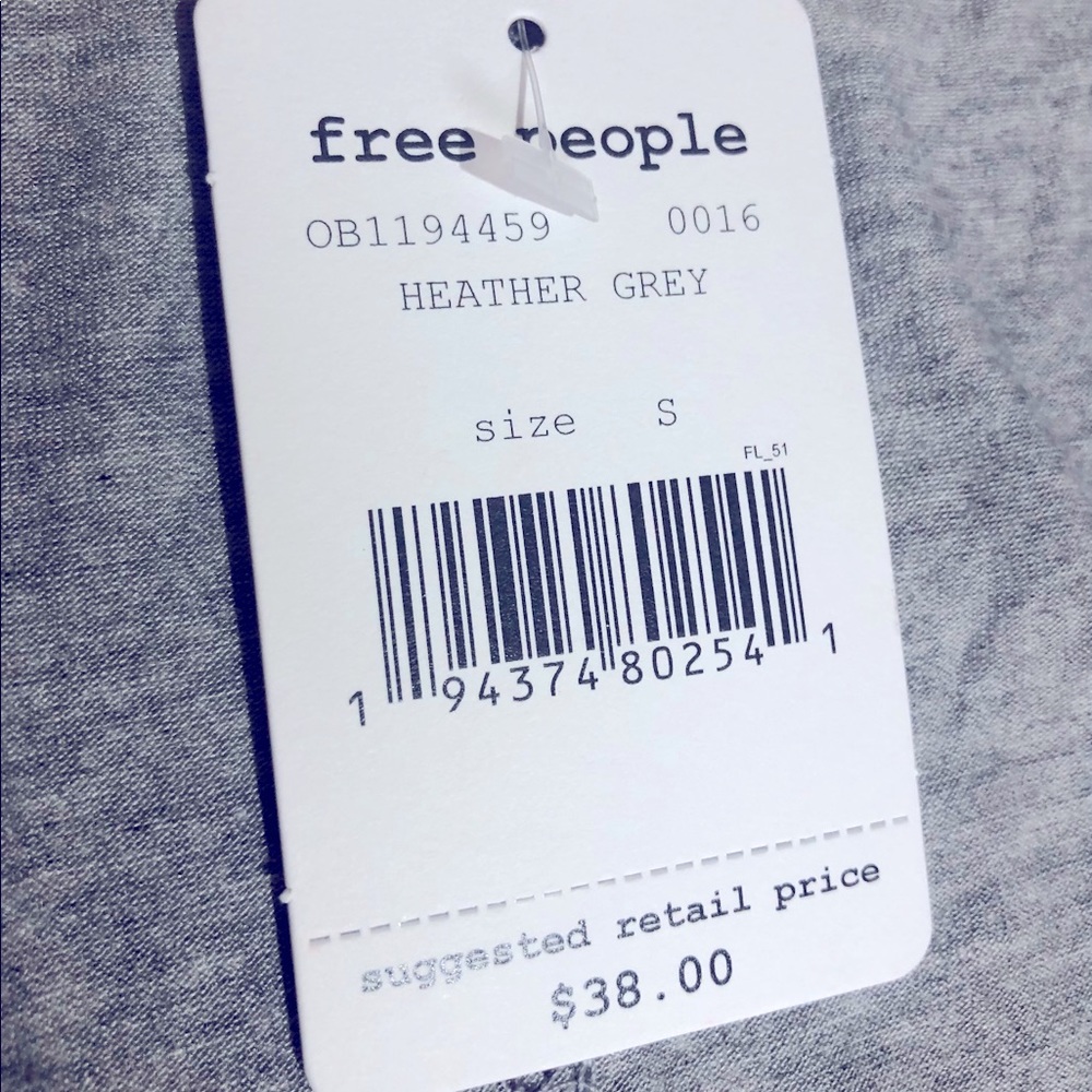 NWT GREY FREE PEOPLE Moon Dance V Neck, SMALL